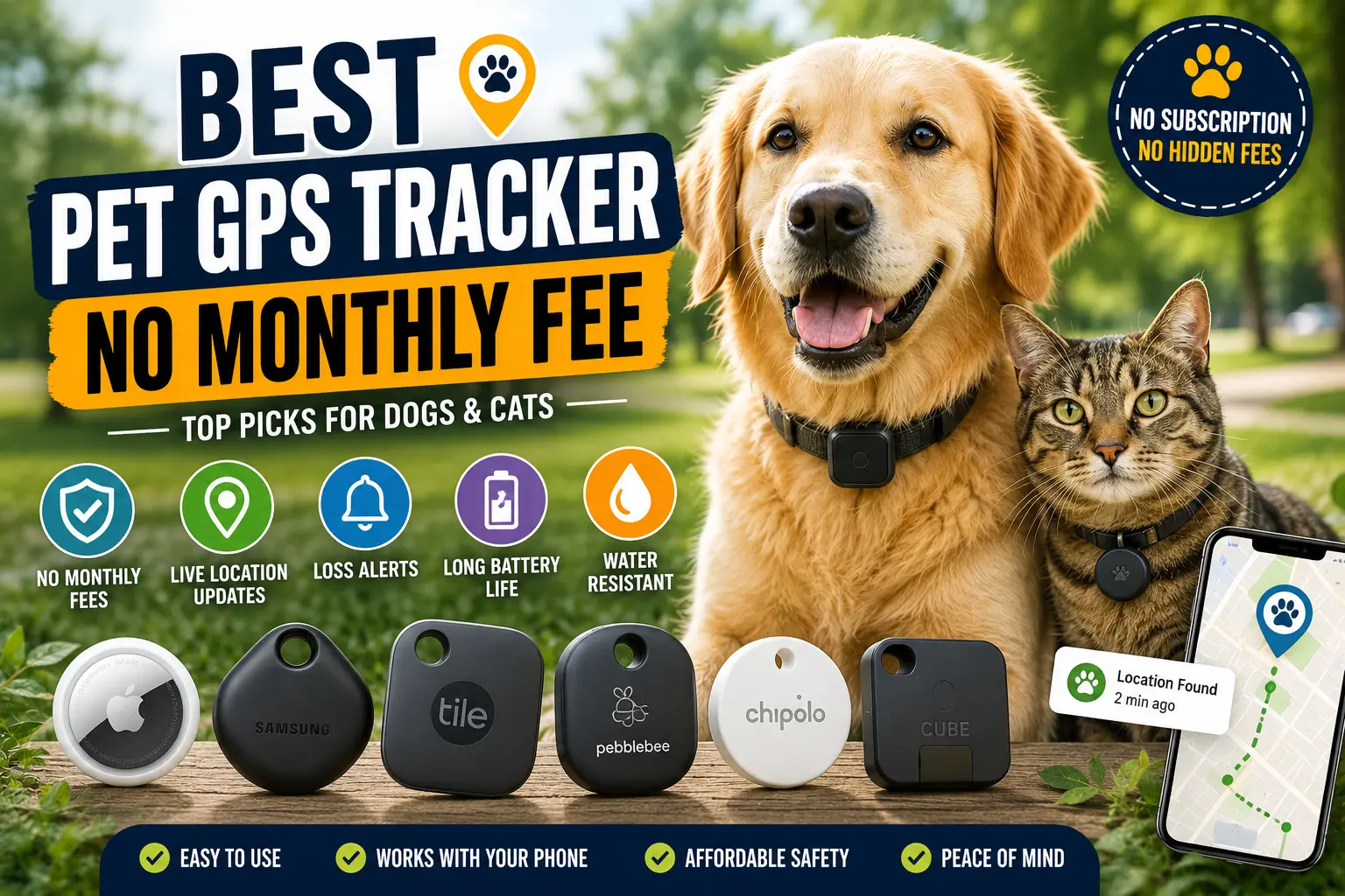 Best Pet GPS Tracker No Subscription
