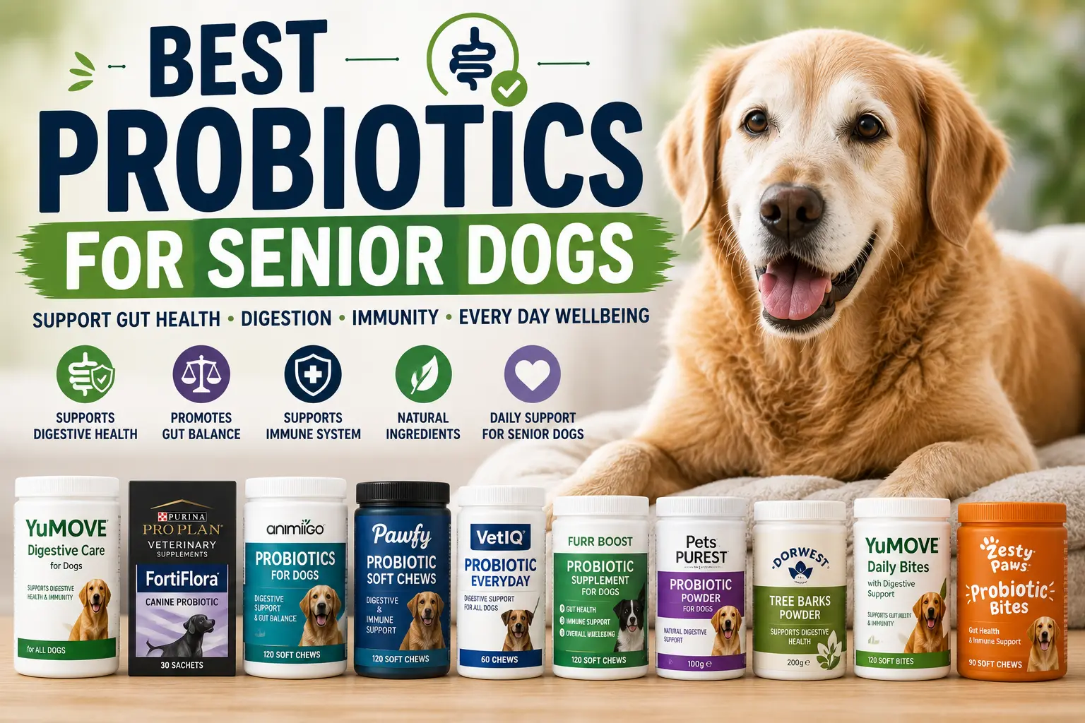 Best Probiotics for Senior Dogs UK